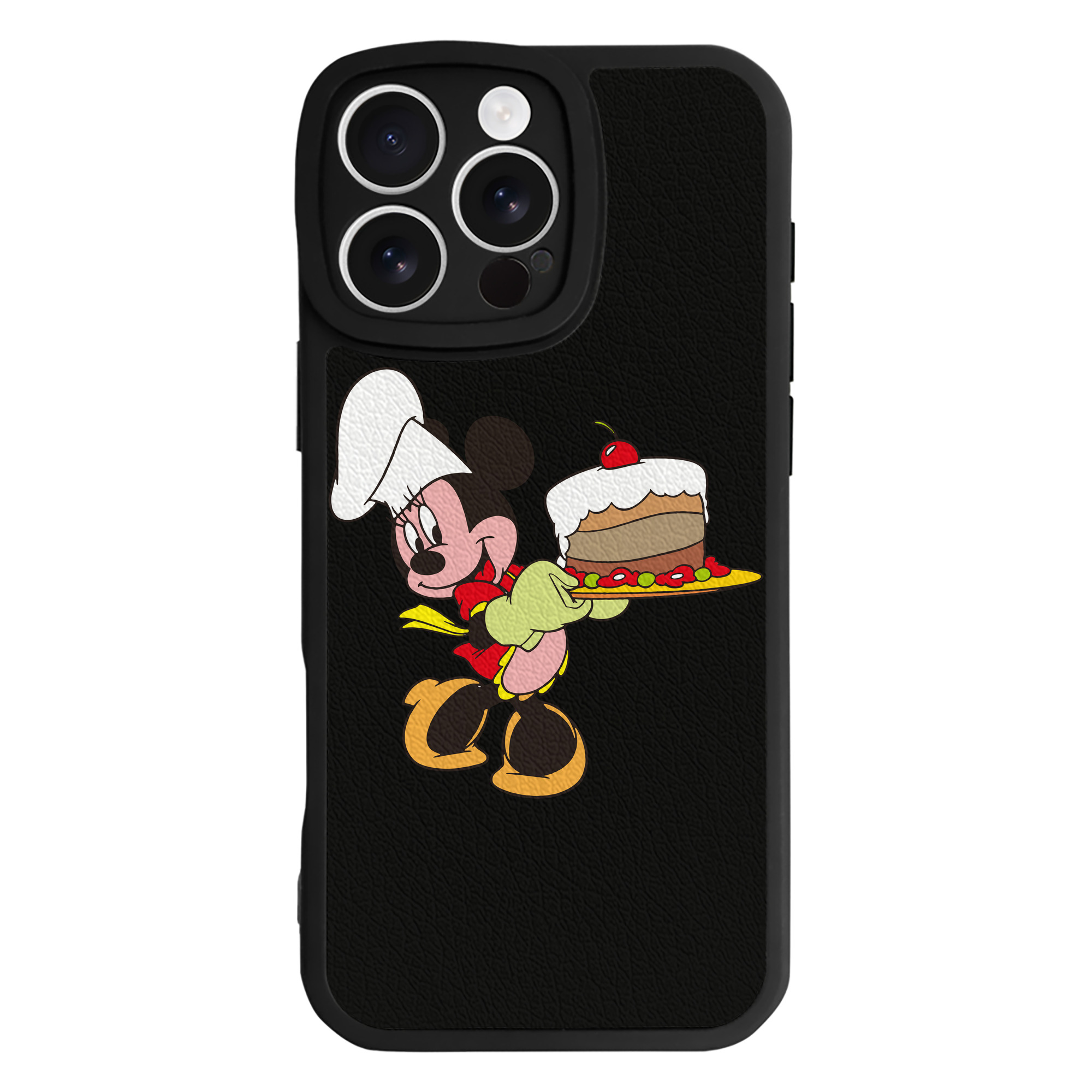 （画像用） ミッキーマウス Mickey Mouse 【iPhone 16シリーズ対応】シリコンスマホケース（レザー調） 材質：シリコン